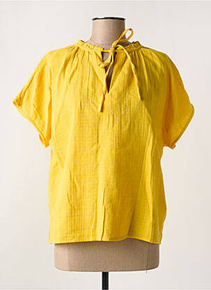 Blouse manches courtes manches courtes jaune VILA femme