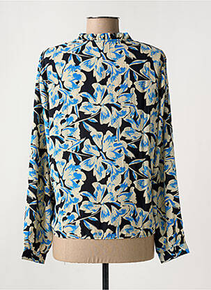 Blouse imprimé fleurs manches longues bleu JACQUELINE DE YONG femme