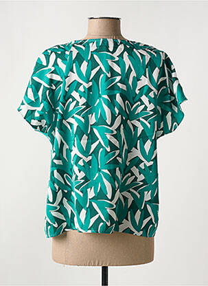 Blouse imprimé fleurs manches courtes vert TIFFOSI femme