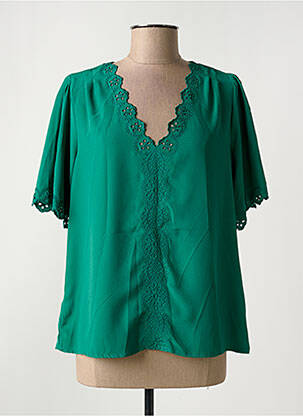 Blouse manches courtes manches courtes vert IN APRIL 1986 femme