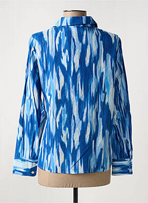 Chemisier tissage crêpe manches longues bleu VILA femme