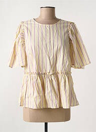 Blouse manches courtes manches courtes beige PIECES femme