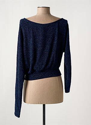 Top col rond manches longues bleu DROLE DE COPINE femme
