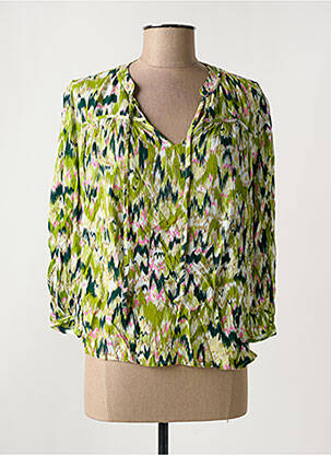 Blouse imprimé fantaisie manches longues vert VILA femme