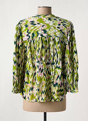 Blouse imprimé fantaisie manches longues vert VILA femme