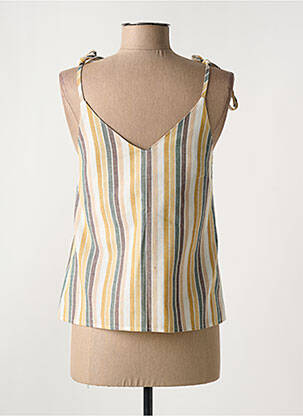 Top tissage crêpe fines bretelles beige MOLLY BRACKEN femme