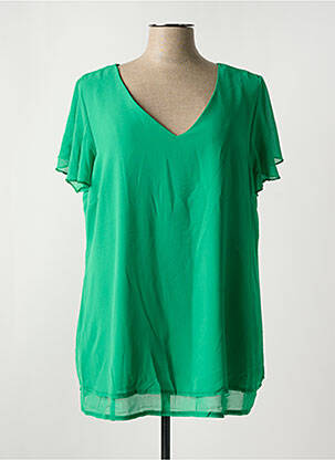 Blouse manches courtes manches courtes vert NOUGAT femme