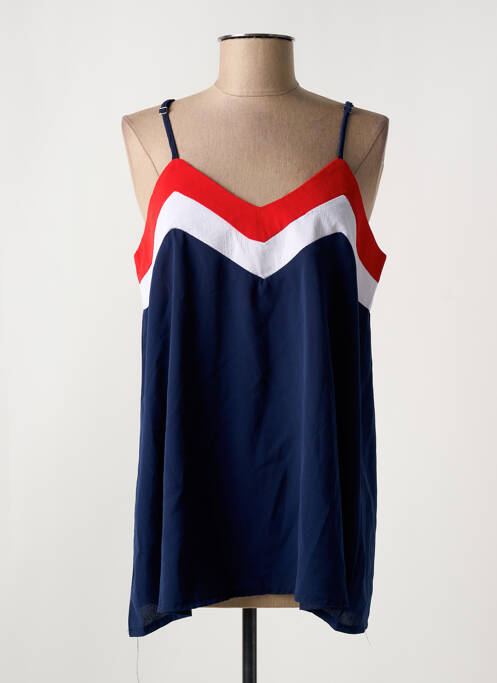 Top manches bretelles ajustables fines bretelles bleu UNIGIRL femme