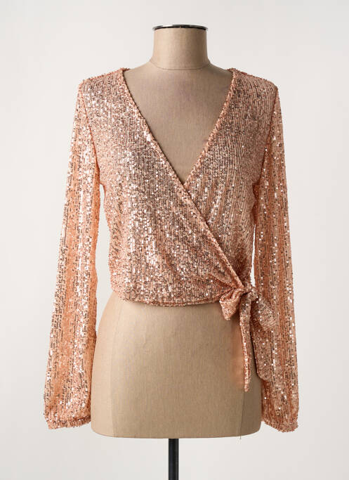 Gilet cache-cœur rose PIECES pour femme