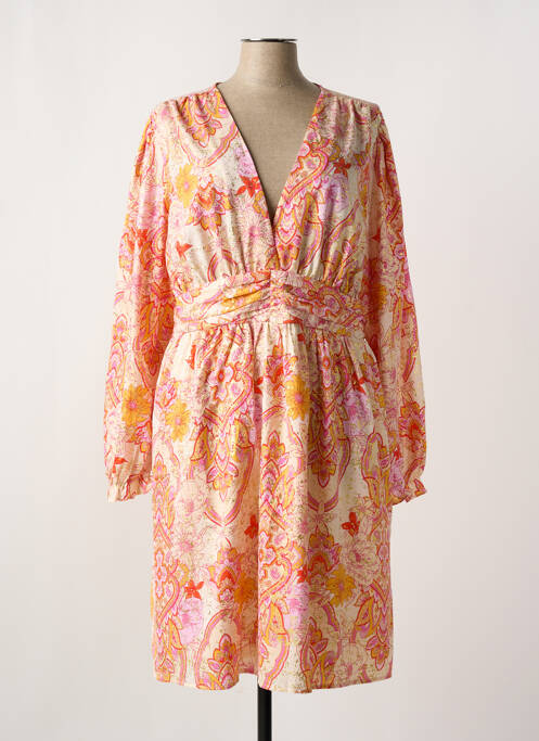 Robe mi-longue beige APRIL NAVY pour femme