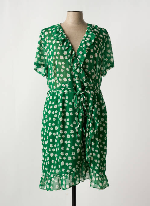 Robe mi-longue vert MAELLE pour femme