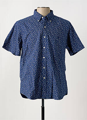 Chemise manches courtes coupe cintrée bleu RALPH LAUREN homme