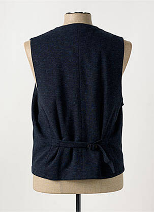 Gilet sans manche tissage chiné bleu BUGATTI homme