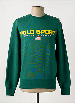 Sweat-shirt manches longues manches longues vert RALPH LAUREN homme