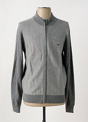 Gilet manches longues tissage chiné gris FYNCH-HATTON homme
