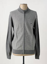 Gilet manches longues tissage chiné gris FYNCH-HATTON homme