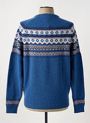 Pull tissage jacquard manches longues bleu FYNCH-HATTON homme