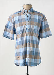 Chemise manches courtes poches bleu FYNCH-HATTON homme