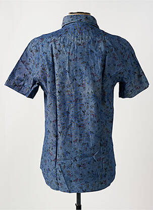 Chemise manches courtes coupe cintrée bleu EDEN PARK homme