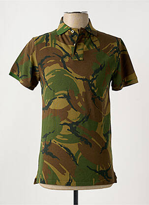 Polo stretch manches courtes vert RALPH LAUREN homme