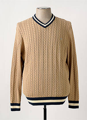 Pull col v manches longues beige FYNCH-HATTON homme