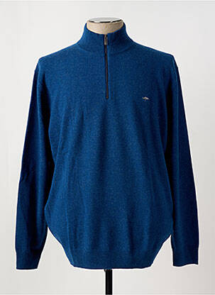 Pull stretch manches longues bleu FYNCH-HATTON homme