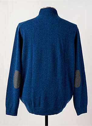 Pull stretch manches longues bleu FYNCH-HATTON homme