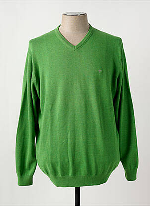 Pull col v manches longues vert FYNCH-HATTON homme