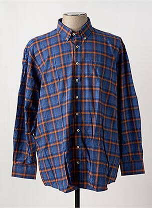 Chemise manches longues poches bleu FYNCH-HATTON homme