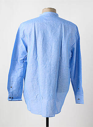 Chemise manches longues coupe droite bleu BUGATTI homme