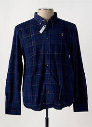Chemise manches longues imprimé carreaux bleu VICOMTE ARTHUR homme