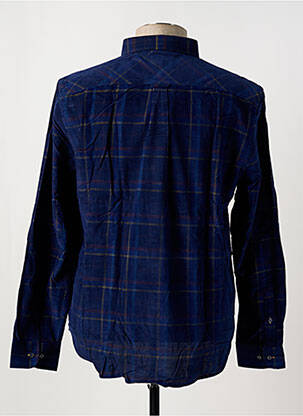 Chemise manches longues imprimé carreaux bleu VICOMTE ARTHUR homme