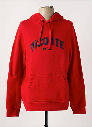 Sweat-shirt à capuche rouge VICOMTE ARTHUR pour homme