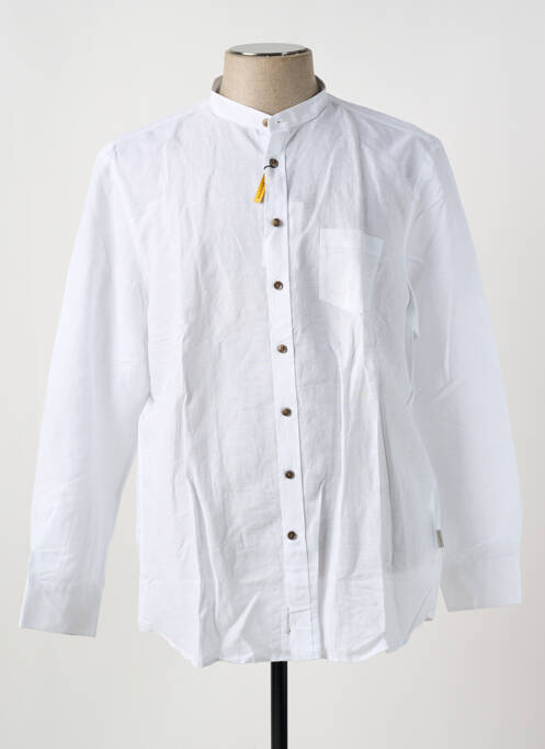 Chemise manches longues blanc BUGATTI pour homme