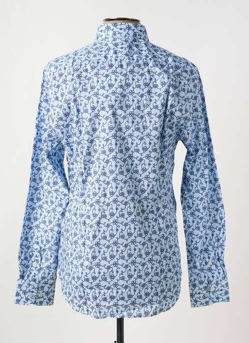 Chemise manches longues bleu VICOMTE ARTHUR pour homme