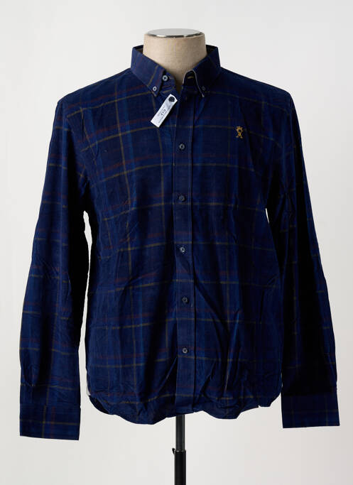 Chemise manches longues bleu VICOMTE ARTHUR pour homme