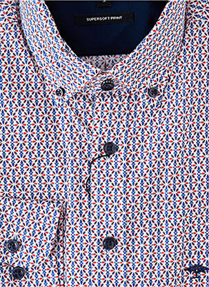 Chemise manches longues imprimé fantaisie blanc FYNCH-HATTON homme