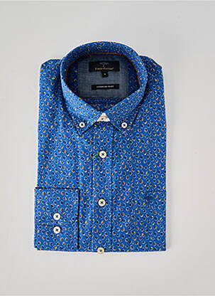 Chemise manches longues imprimé fantaisie bleu FYNCH-HATTON homme