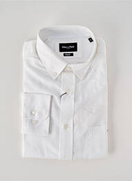 Chemise manches longues coupe droite blanc EDEN PARK homme