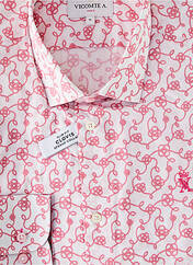 Chemise manches longues rouge VICOMTEA homme seconde vue