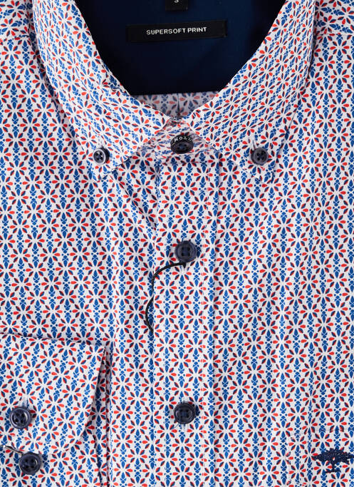 Chemise manches longues imprimé fantaisie blanc FYNCH-HATTON homme