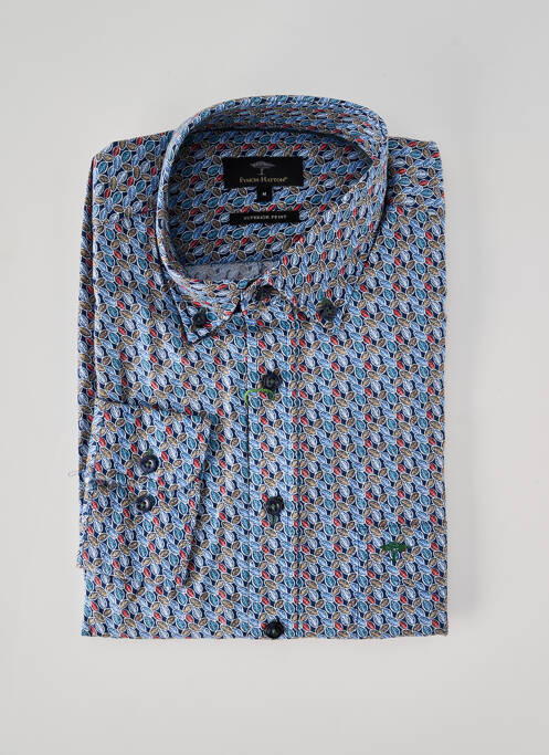 Chemise manches longues imprimé fantaisie bleu FYNCH-HATTON homme