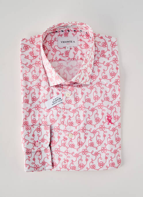 Chemise manches longues rouge VICOMTEA homme