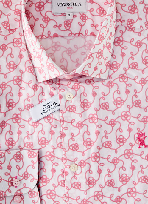 Chemise manches longues rouge VICOMTEA homme