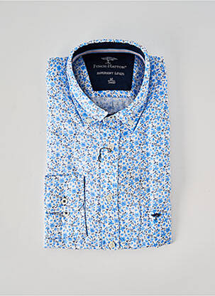 Chemise manches longues fermeture boutonnée sur le devant bleu FYNCH-HATTON homme