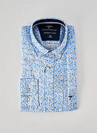 Chemise manches longues fermeture boutonnée sur le devant bleu FYNCH-HATTON homme