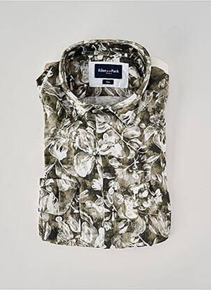 Chemise manches longues imprimé fantaisie vert EDEN PARK homme