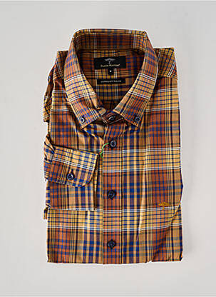 Chemise manches longues coupe droite marron FYNCH-HATTON homme