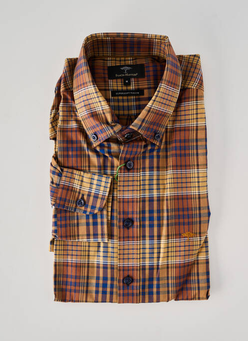 Chemise manches longues coupe droite marron FYNCH-HATTON homme