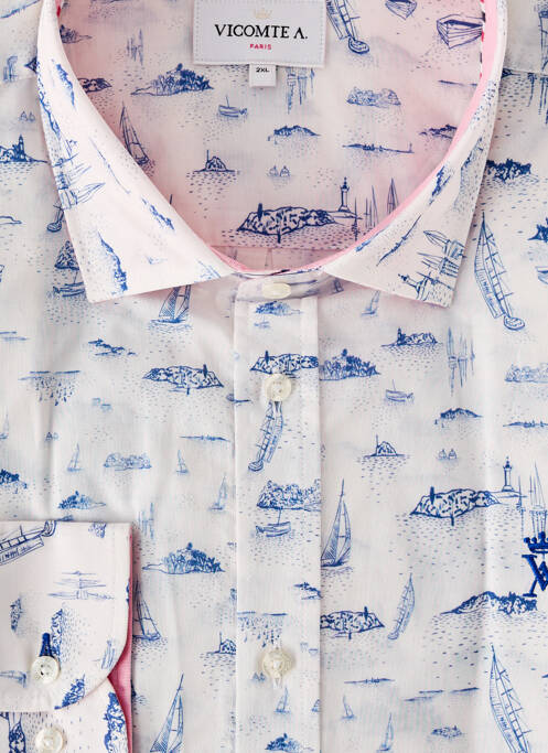 Chemise manches longues blanc VICOMTEA homme